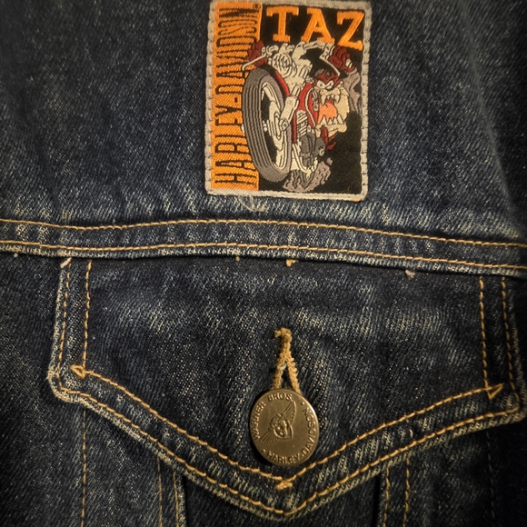 Harley-Davidson Rough Riders Rare Collectable Embroidered DENIM JACKET 3XL - Picture 6 of 8